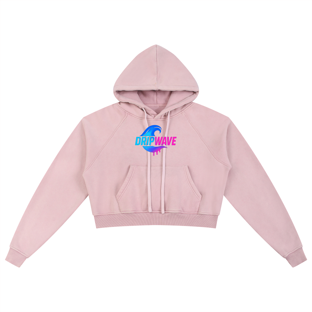 DRIPWAVE CROPPED XOXO HOODIE