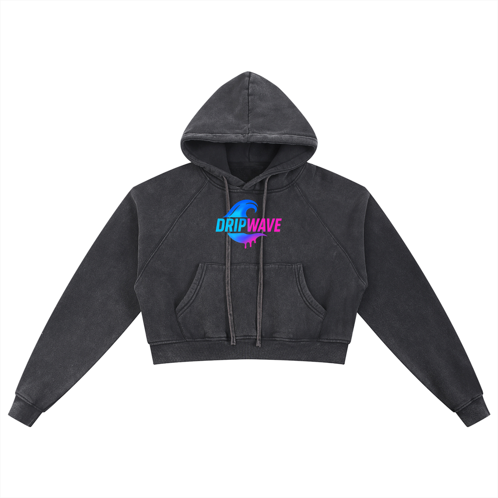 DRIPWAVE CROPPED XOXO HOODIE