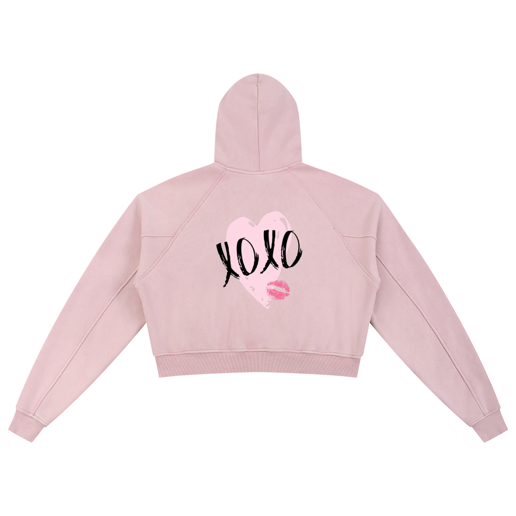 DRIPWAVE CROPPED XOXO HOODIE