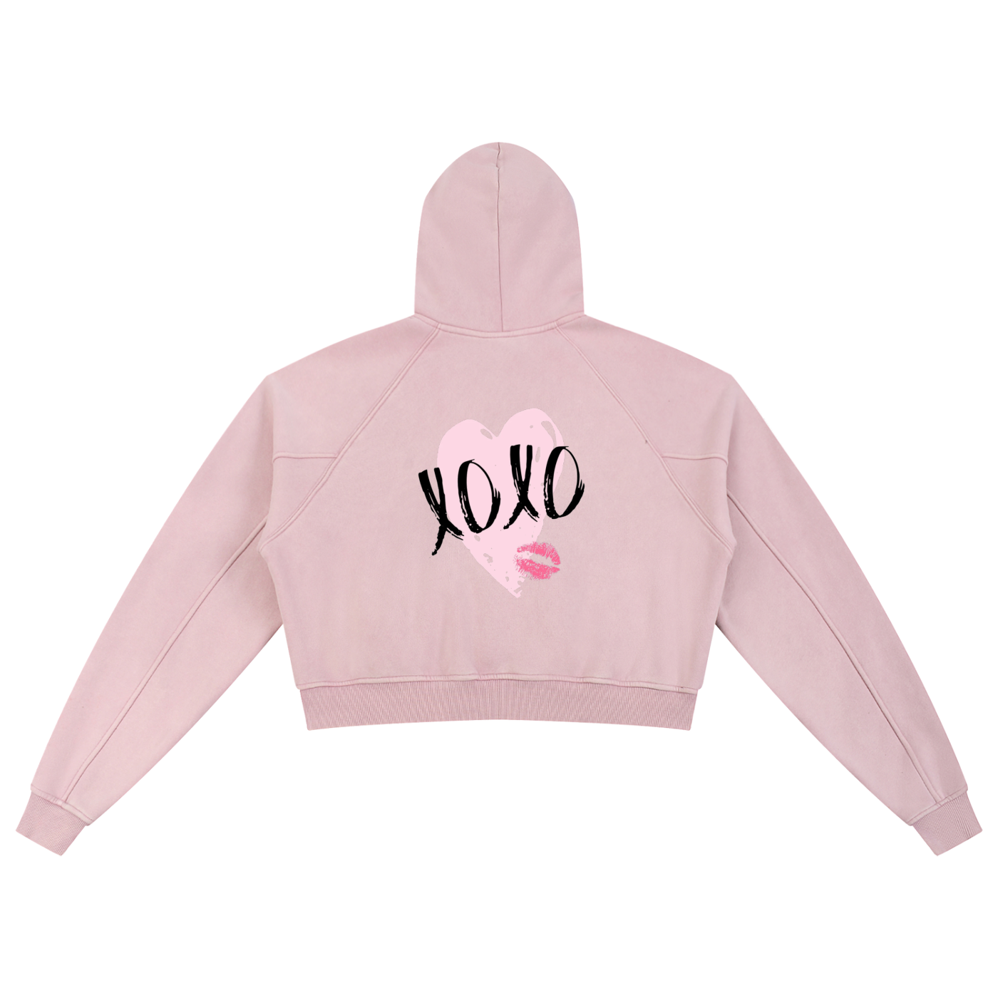 DRIPWAVE CROPPED XOXO HOODIE