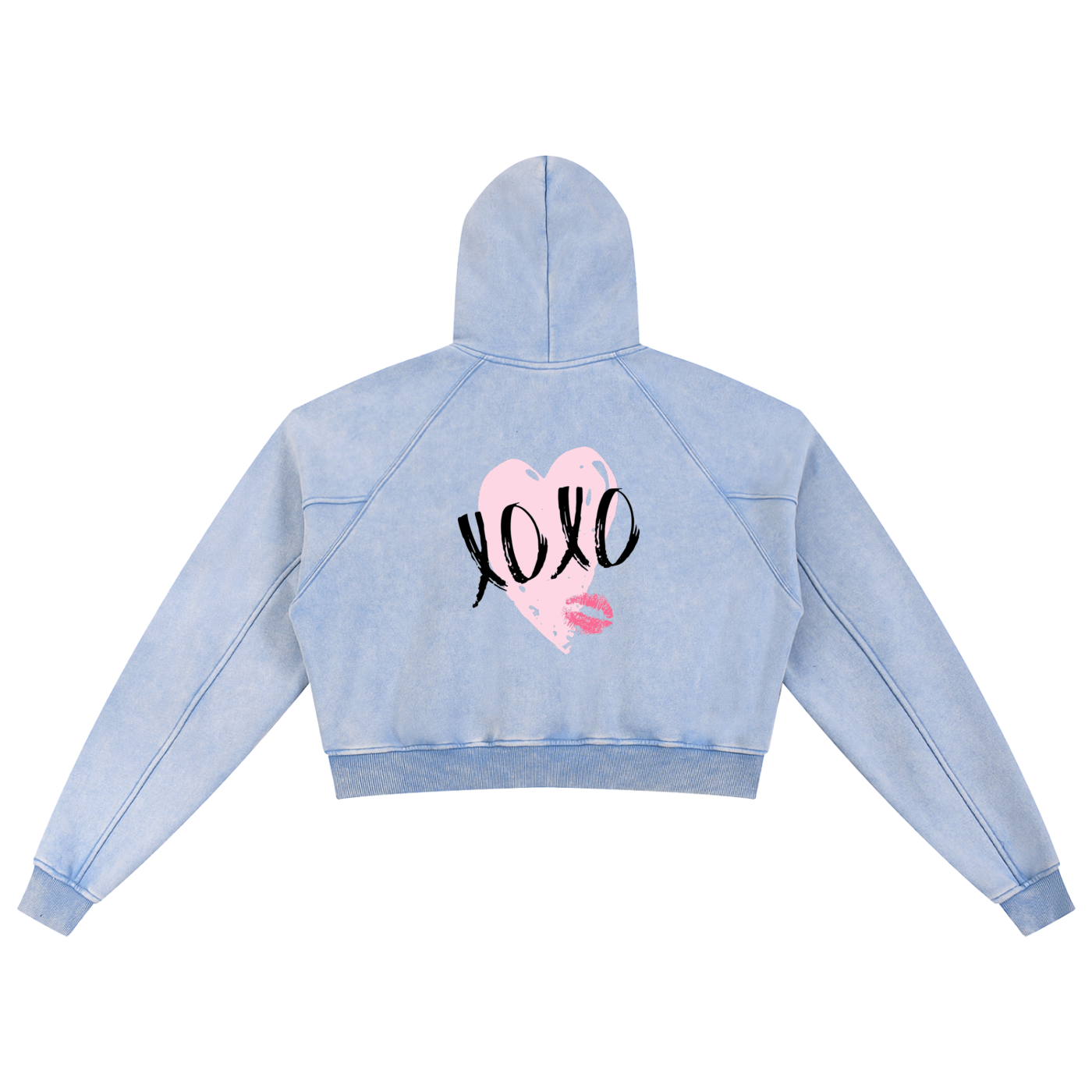 DRIPWAVE CROPPED XOXO HOODIE
