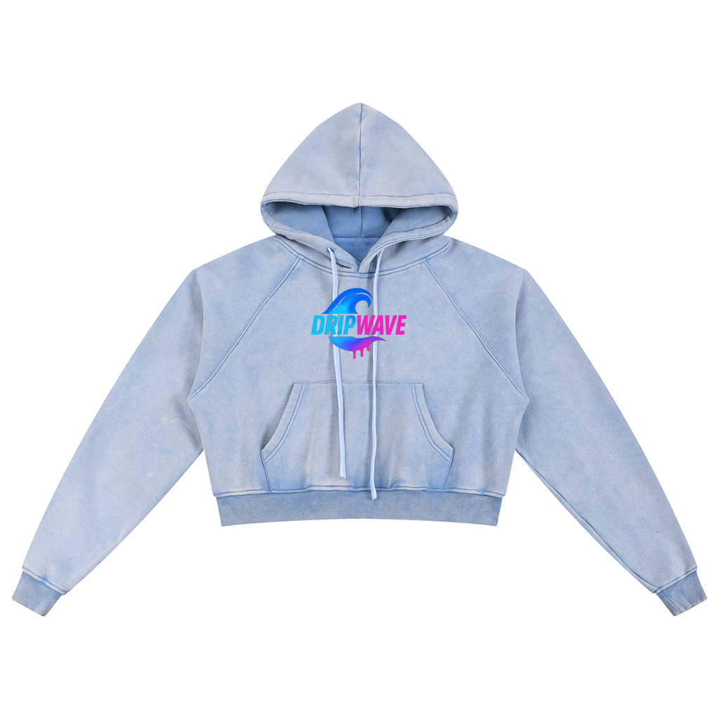 DRIPWAVE CROPPED XOXO HOODIE