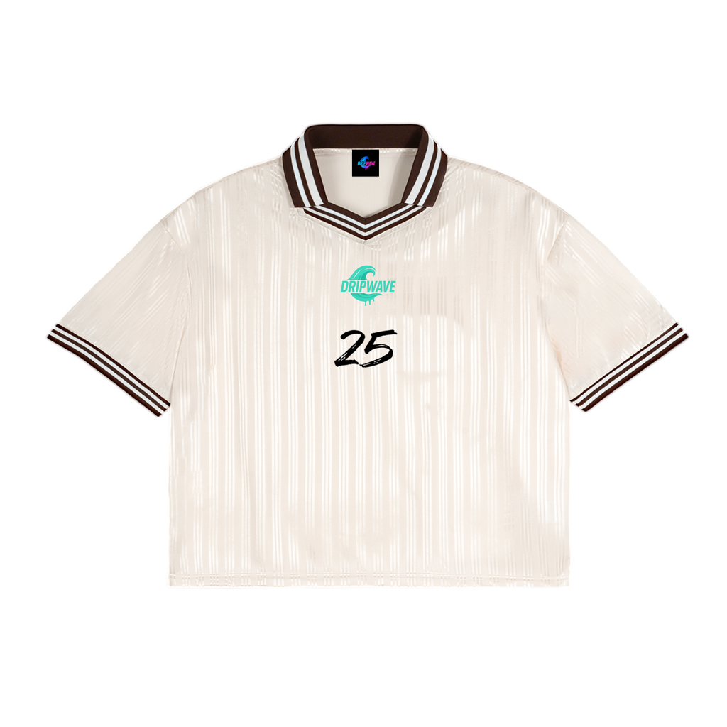 Contrast Stripes Polo Collar T-Shirt