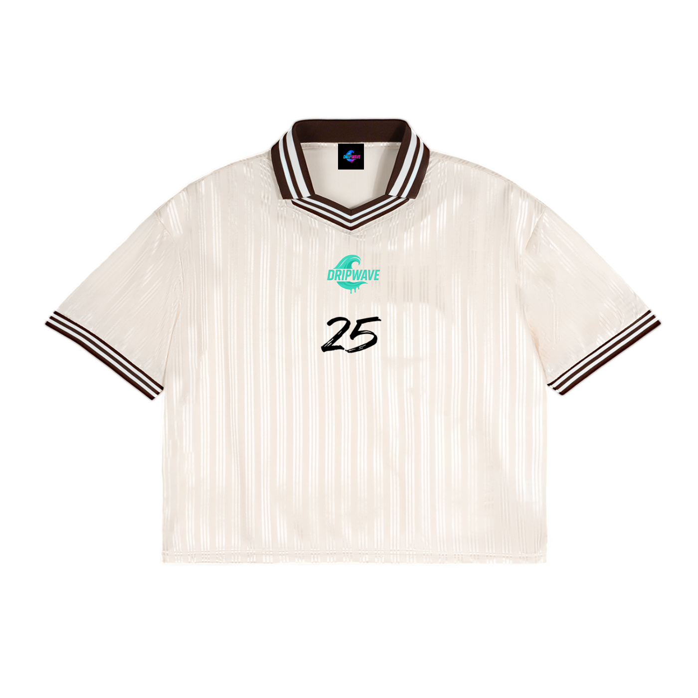 Contrast Stripes Polo Collar T-Shirt