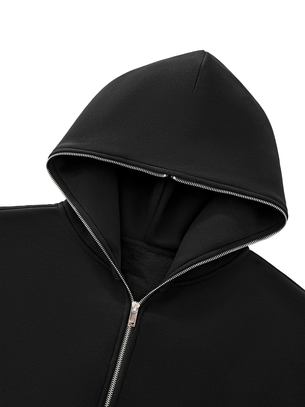 DRIPWAVE Full-Zip Boxy Hoodie fleeced