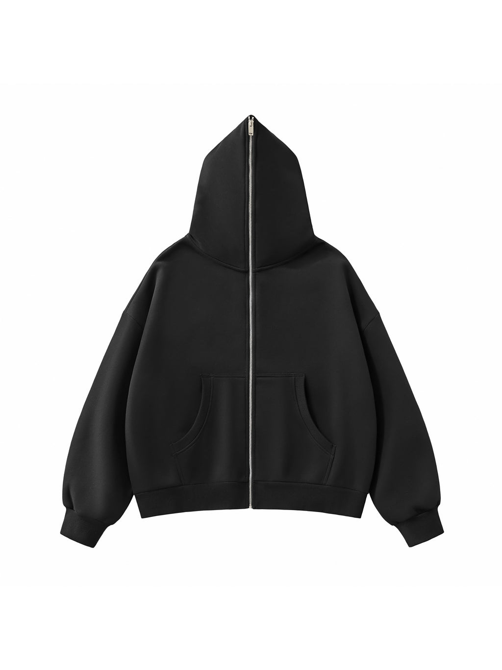 DRIPWAVE Full-Zip Boxy Hoodie fleeced