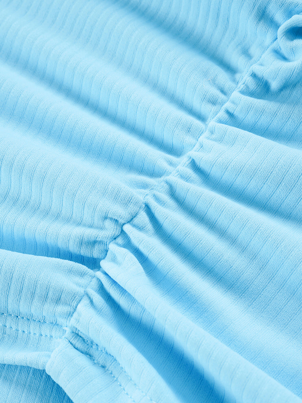 DRIPWAVE Ruched Bodycon Crop Top