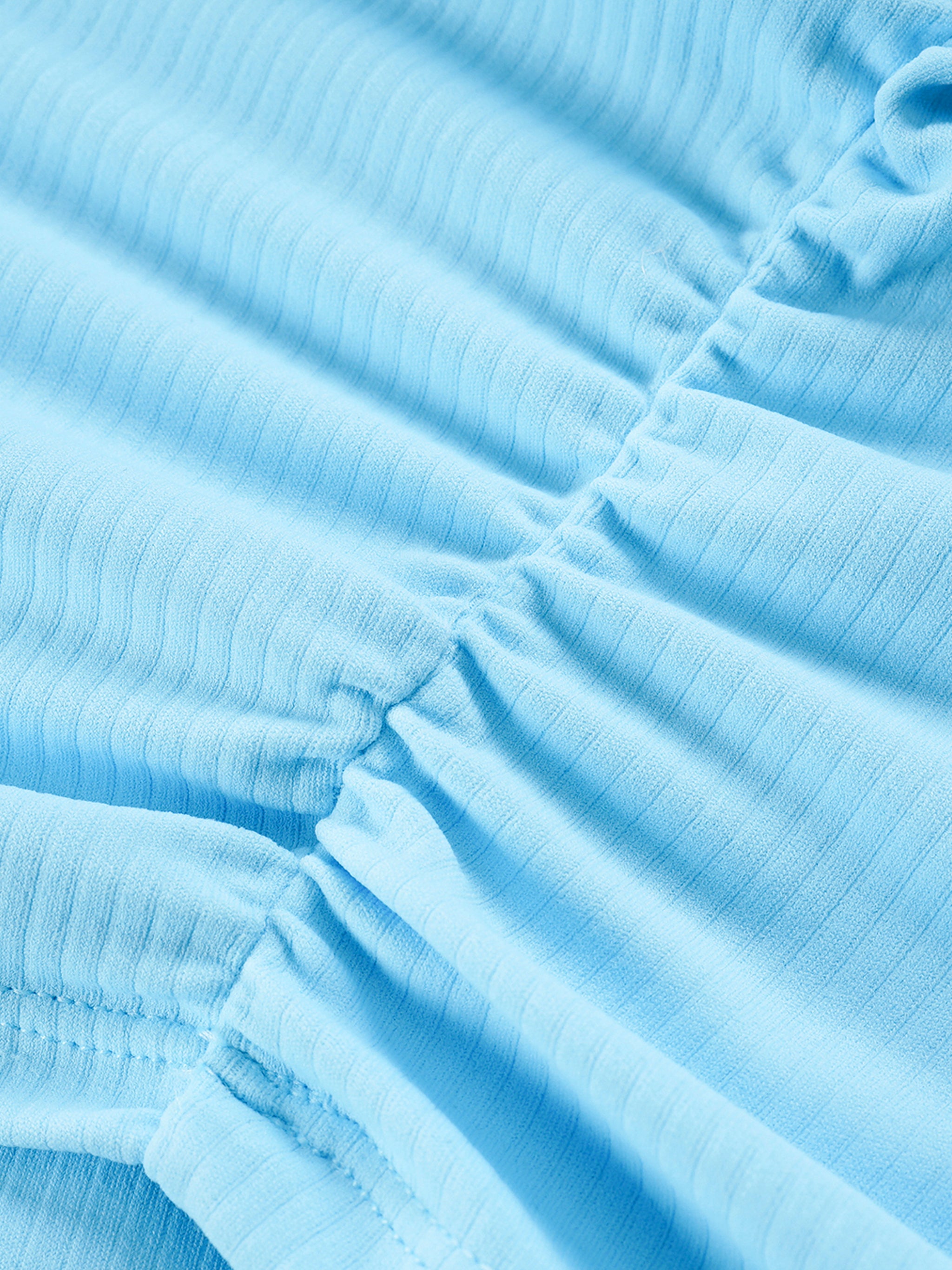 DRIPWAVE Ruched Bodycon Crop Top